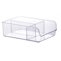 Organizador Paramount  Com Divisorias 28x18x9cm Cristal - ref 884