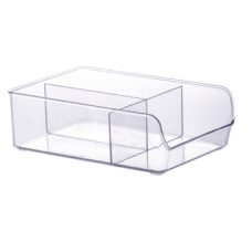 Organizador Paramount  Com Divisorias 28x18x9cm Cristal - ref 884