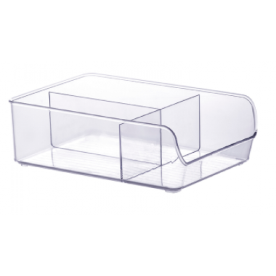 Organizador Paramount  Com Divisorias 28x18x9cm Cristal - ref 884