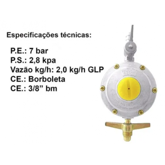 Válvula Grande para Bujão de Gás 2Kg/h Aliança - ref 506/01