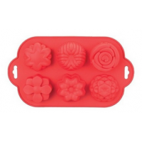 Forma Cupcake Decorada Art House Silicone 6 Lugares - ref ZU231