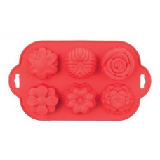 Forma Cupcake Decorada Art House Silicone 6 Lugares - ref ZU231