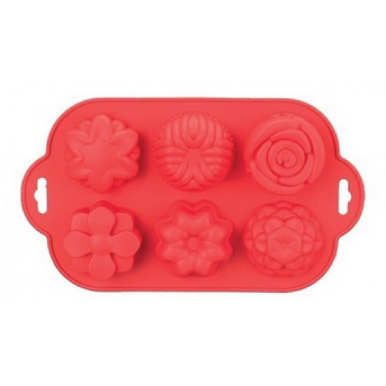 Forma Cupcake Decorada Art House Silicone 6 Lugares - ref ZU231