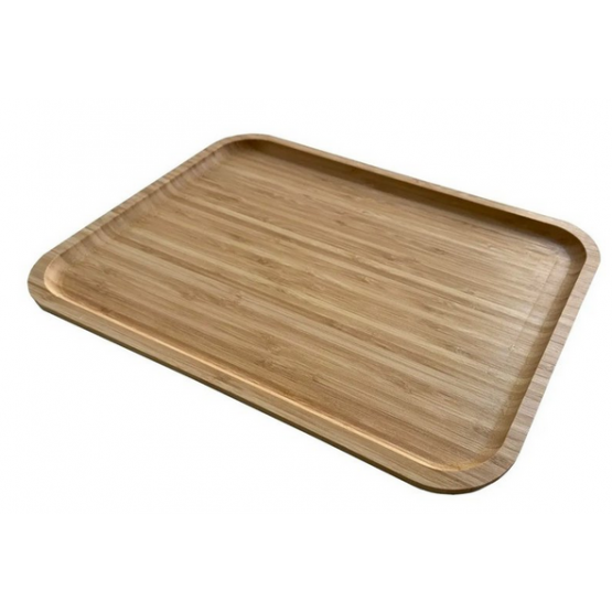 Bandeja Mundiart Retangular Bambu - ref 40x30x2cm