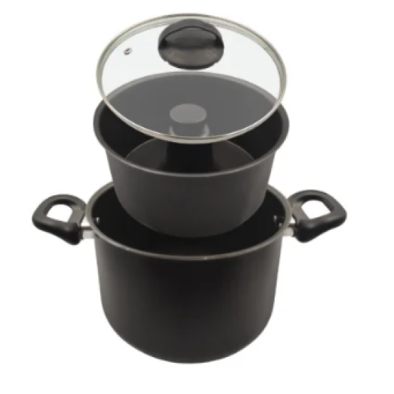 Conjunto Banho Maria Alumínio Pato Branco N20 3,2L Preto