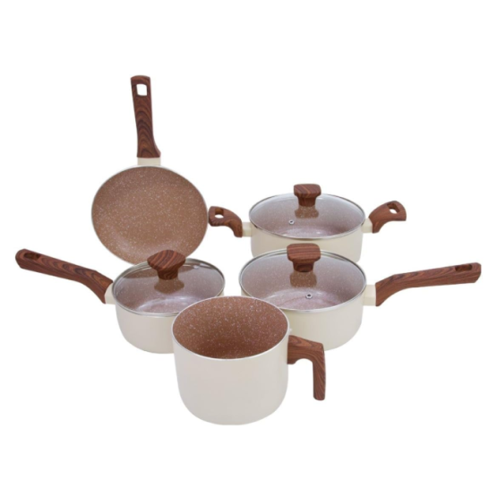 Jogo Panelas 5 Peças Pratic Cook Crema Indução