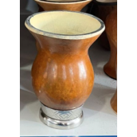 Cuia Porongo tamanho Médio com base em cromo