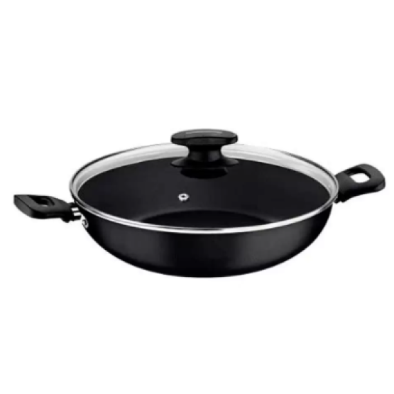 Panela Wok Loreto Tramontina em Aluminio Grafite28cm 3,3L - ref 27817120