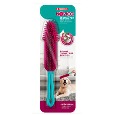 Noviça Escova para Pelos Pet - ref BT117