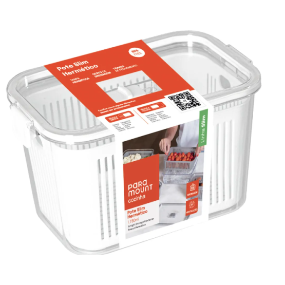 Pote Paramount Hermético Slim Multiuso 1,780ml  - ref 1769