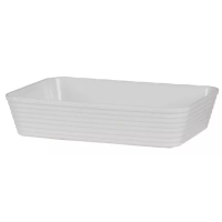 Travessa Retangular Com Friso Le Chef Paramount Branca 27,5x19x6cm - ref 1823