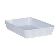 Travessa Retangular Com Friso Le Chef Paramount Branca 33x23x6cm - ref 1824