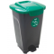 Lixeira Tramontina T-Force Coleta Seletiva Papel 50L em Polipropileno Preto e Verde- ref 92813209