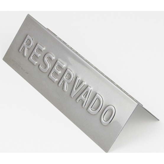 Placa Reservado Inox Allissan - ref 269