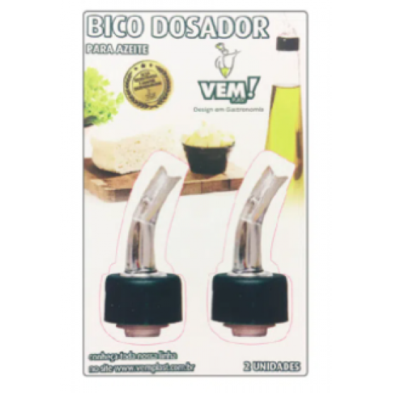 Bico Dosador Galheteiro para Azeite Vemplast com 2 und verde - ref 876