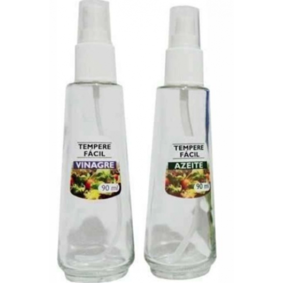 Kit 2 Frascos para Temperar Vidro Spray Azeite e Vinagre 90ml