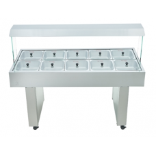 Buffet 6 Cubas Quentes  e 4 Cubas Frias Edanca 127V - ref BBMF-10