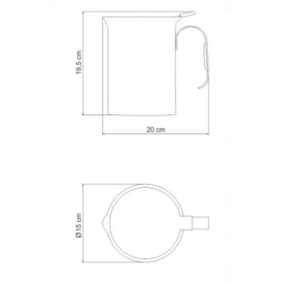 Jarra Tramontina Buena para Água em Aço Inox com Tampa 14 cm 2,9 L - ref 61575140