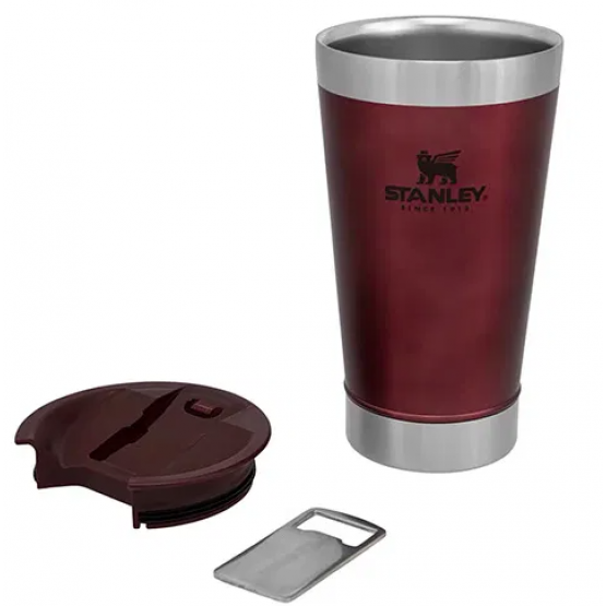 Copo Térmico Stanley Com Tampa Vinho 473ml - ref 08000-02