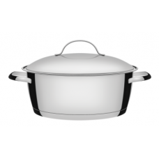 Caçarola Rasa Tramontina Allegra em Aço Inox com Fundo Triplo 22 cm 3,3 L - ref 16309