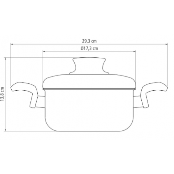 Caçarola Tramontina Paris em Alumínio com Revestimento Antiaderente Starflon Max 16 cm 1,5 L - ref 20520616