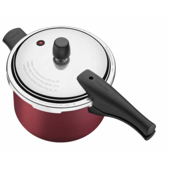 Panela de Pressão Tramontina Vancouver em Alumínio com Revestimento Interno e Externo Antiaderente Starflon Max Vermelho 20 cm 4,5 L