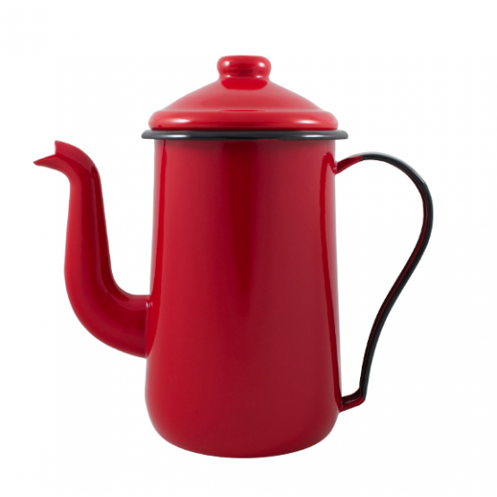 Bule Tradicional Café Esmaltado Ewel 14 1.5L Vermelho- ref 145004