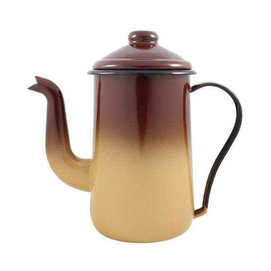 Bule Tradicional Café Esmaltado Ewel 14 1.5L Marrom - ref 145001