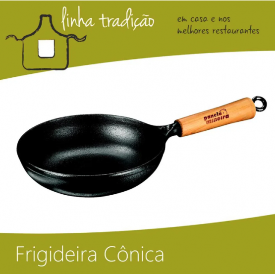 Frigideira De Ferro Fumil Cônica 22cm - ref 640